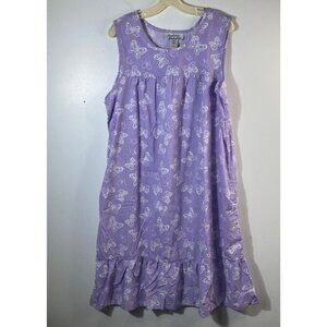 Womens Anthony Richards Butterfly Sundress Mumu Housedress Lavendar 0XL